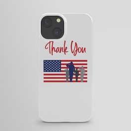 Thank You For Your Service Patriotic Veteran iPhone Case