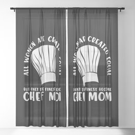 Funny Chef Mom Saying Sheer Curtain