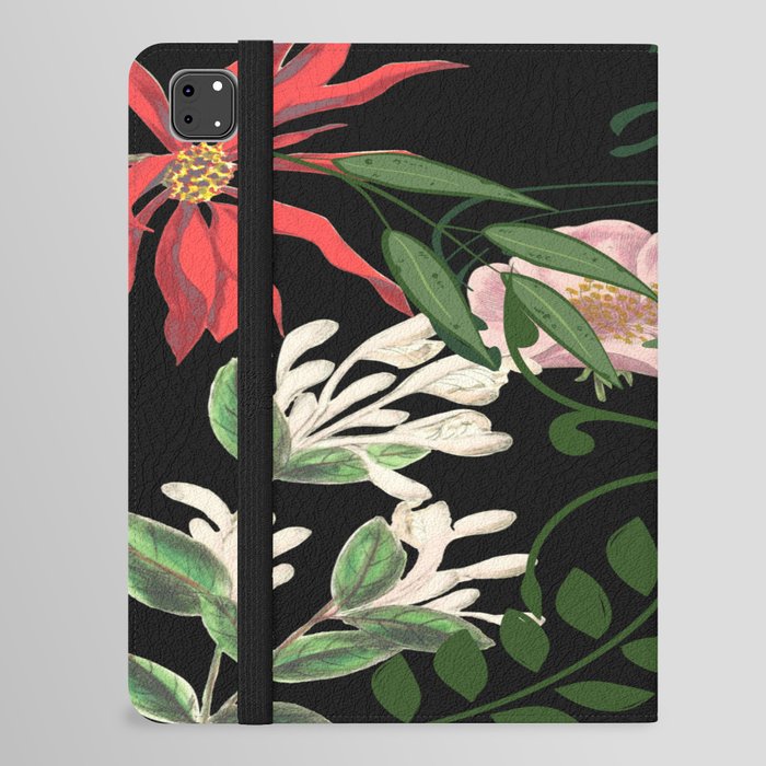 Tropical Botanical Flowers, Foliage and Leaves iPad Folio Case