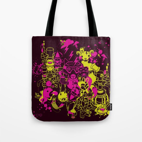 Dream Factory Pink and Yellow Tote Bag