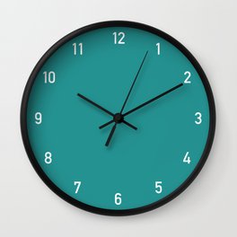 Numbers Clock - Turquoise Wall Clock