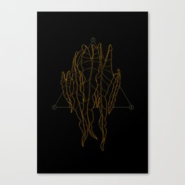 Gold Philodendron Spiritus Sancti Canvas Print