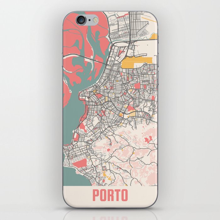 Portland city map iPhone Skin