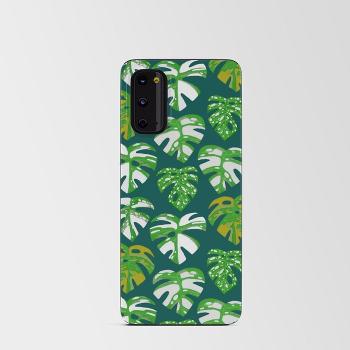 Variegated Monstera in Gouache Android Card Case