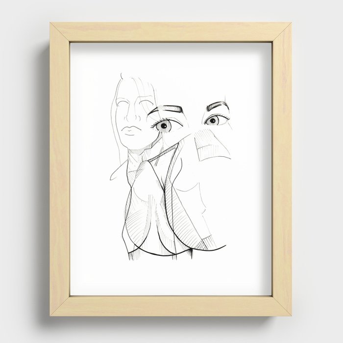 Cheeky Abstract #2 Recessed Framed Print