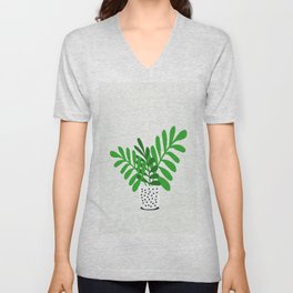 Plant In Vase V Neck T Shirt
