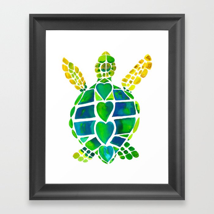 Turtle Love Framed Art Print