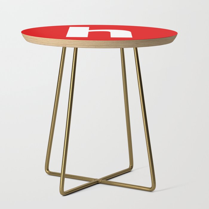 letter H (White & Red) Side Table