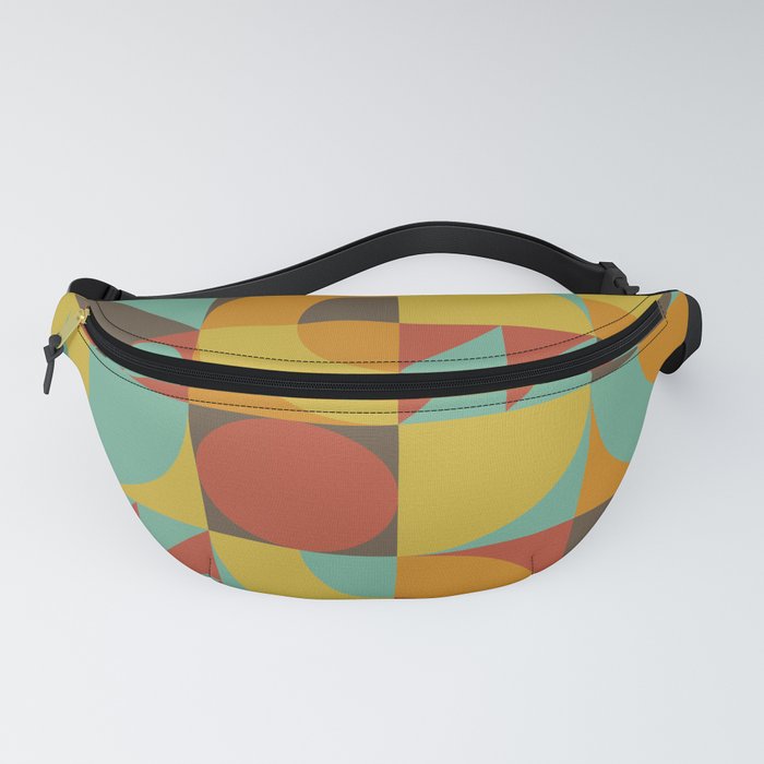Bauhaus Art abstract pattern, vintage color style Fanny Pack
