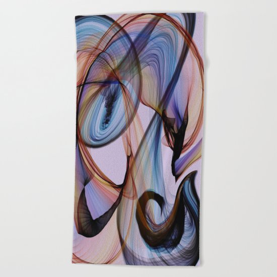 Bird Flame Purple Beach Towel