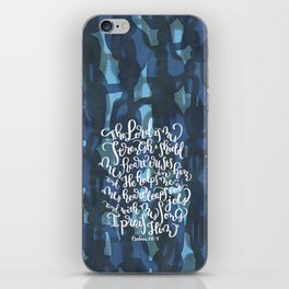 The Lord Is My Strength - Psalms 28:7 - retro abstract pattern iPhone Skin