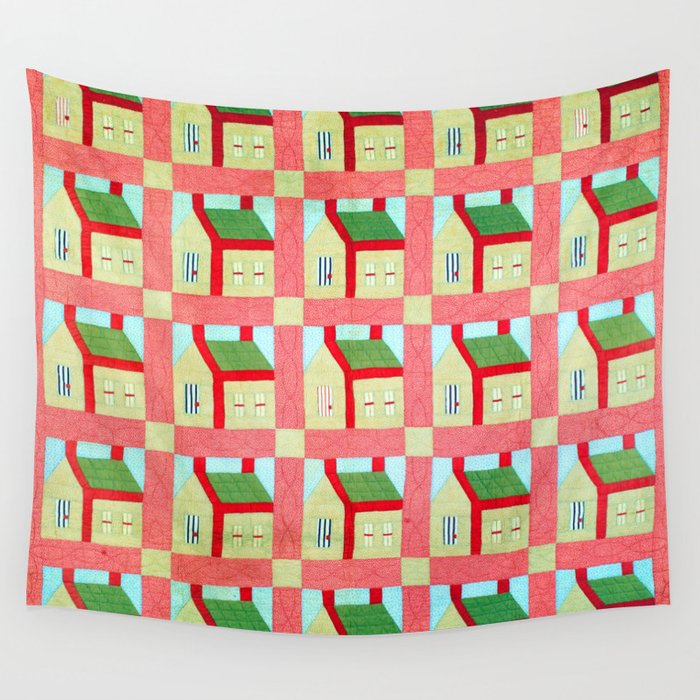 School House Quilt Wall Tapestry