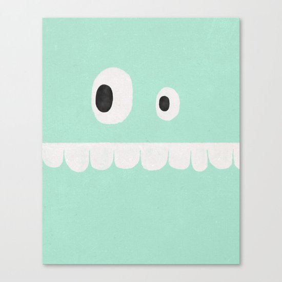 Face VI (mint green) Canvas Print