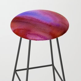 Abstract Watercolor: Lava Lamp (red/purple) Bar Stool