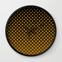 gold and black line design Wall Clock