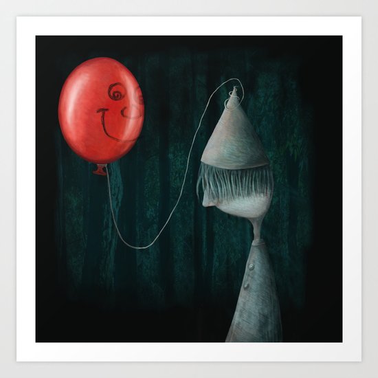 The Boy and the Balloon Art Print