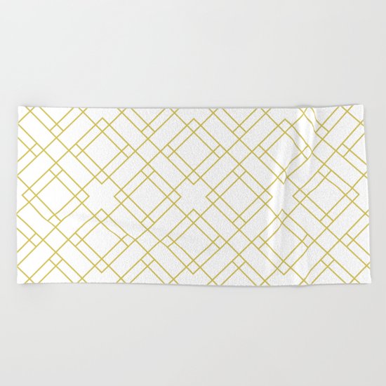 Simply Mod Diamond in Mod Yellow Beach Towel