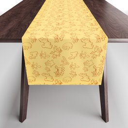 children's pattern-pantone color-solid color-yellow Table Runner