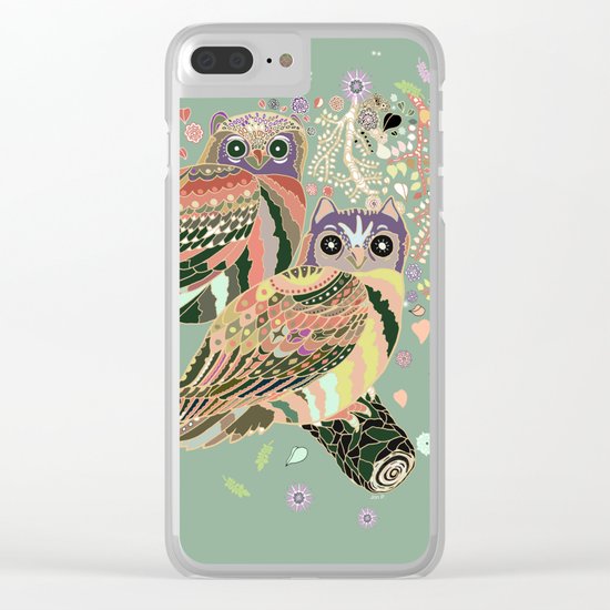 twin owls Clear iPhone Case