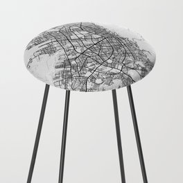Bogota City Map of Colombia - Light Counter Stool