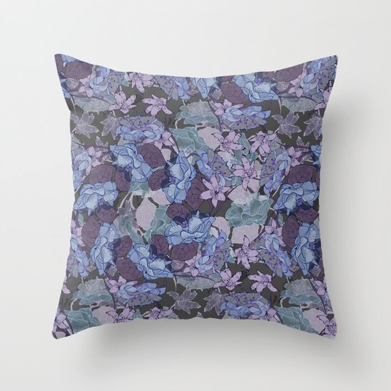 Seamless Flower Pattern Throw Pillow