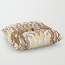 Cute little crab on pattern background Floor Pillow