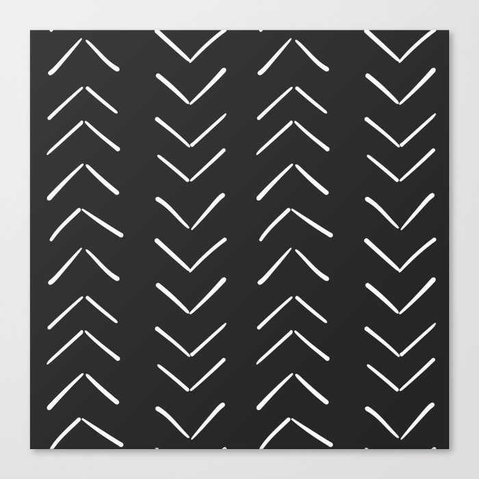 Boho Big Arrows in Black and White Canvas Print
