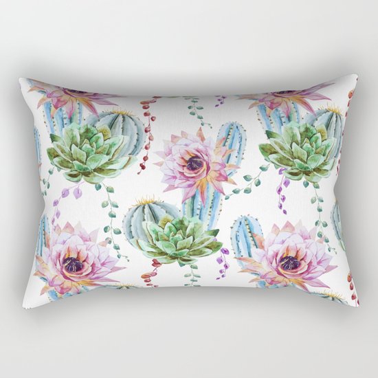 Cactus Pattern 08 Rectangular Pillow