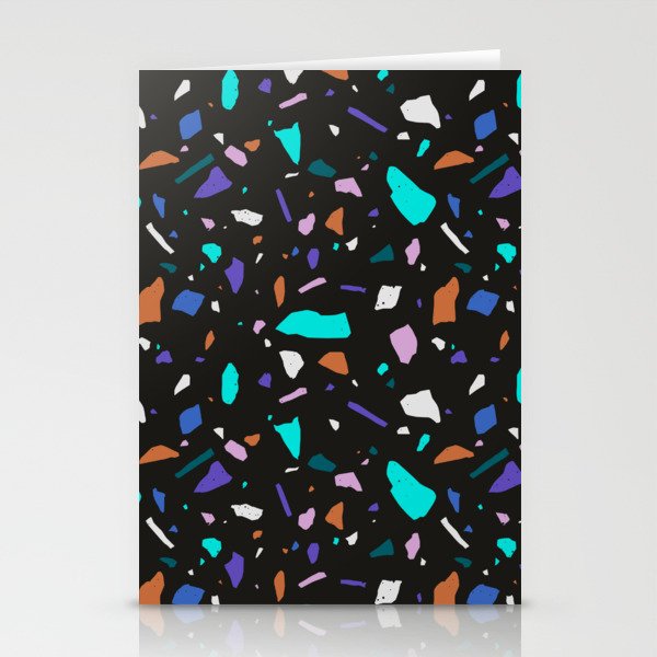 Colorful terrazzo seamless pattern  Stationery Cards