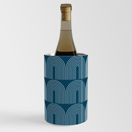 Geometric Shape Patterns 8 in Midnight Blue (Rainbow) Wine Chiller