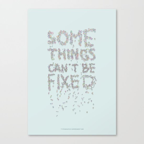 Some things can't be fixed Canvas Print