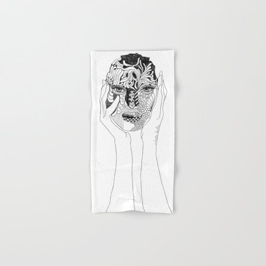 Her Love Mask Hand & Bath Towel