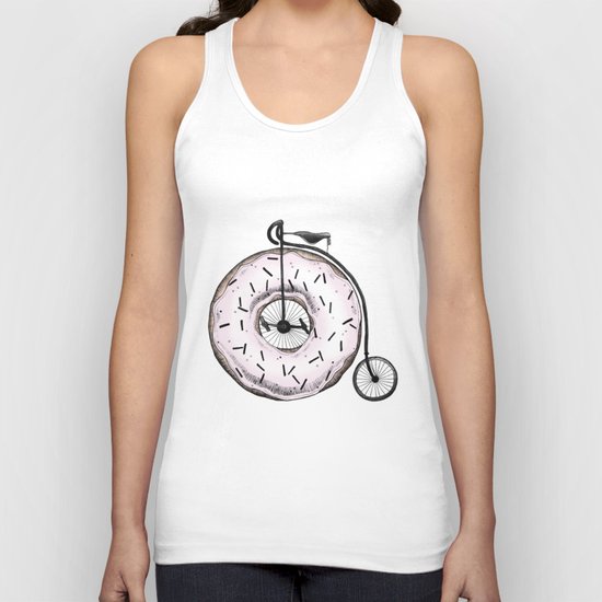 Donut Ride My Bicycle Unisex Tank Top