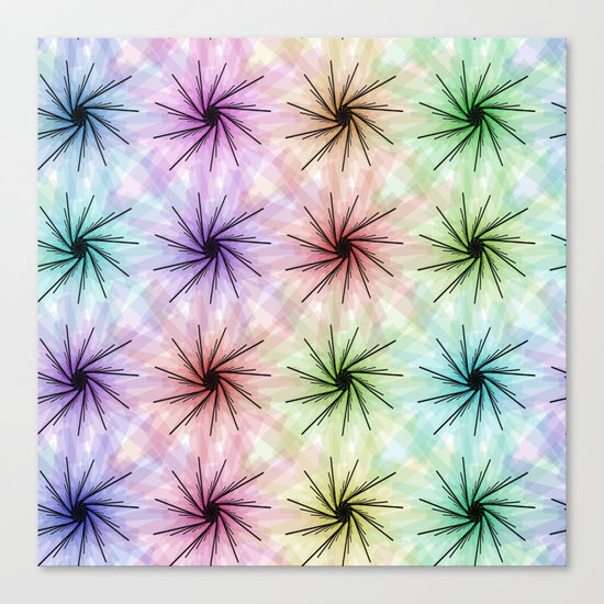 Color floral spiral Canvas Print
