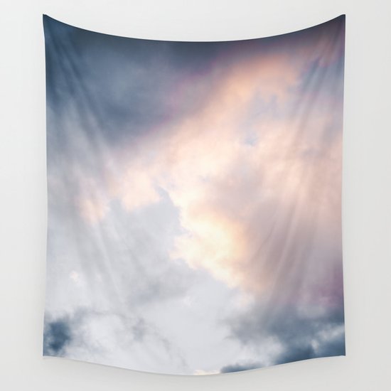 Creamy Clouds Wall Tapestry