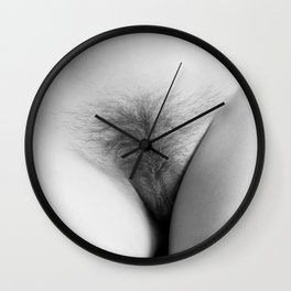 Origin. Delicate Pussy of Sexy Nude Woman Wall Clock