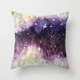Ethereal Amethyst Throw Pillow