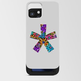 Whimsical Floral Asterisk Punctuation Mark Art iPhone Card Case