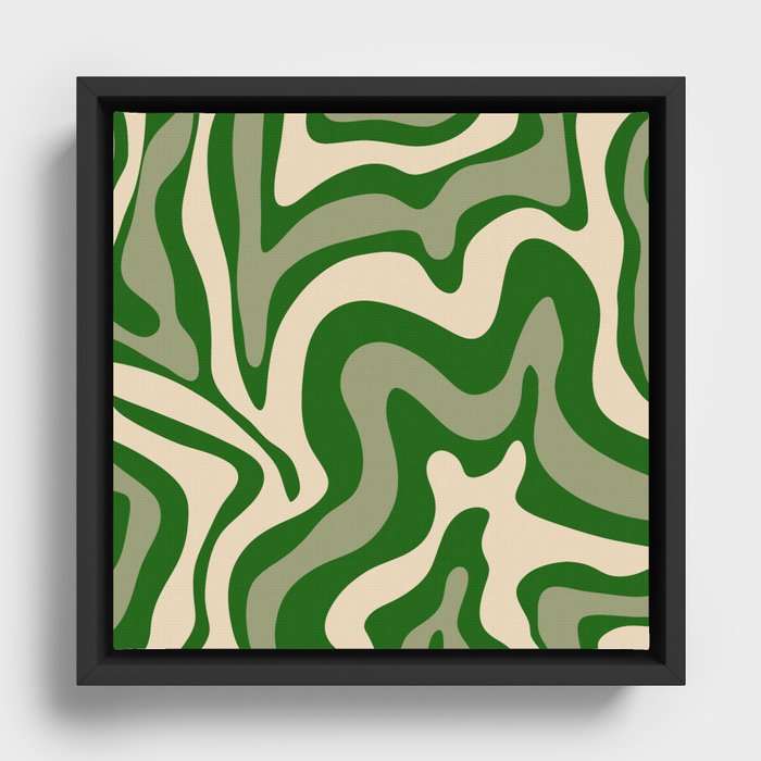26 Abstract Swirl Shapes 220711 Valourine Digital Design Framed Canvas