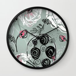 Anemone Florals Wall Clock