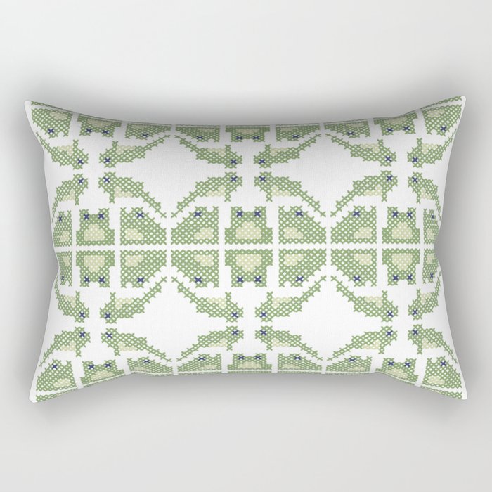 Tiled Frog Circle Rectangular Pillow