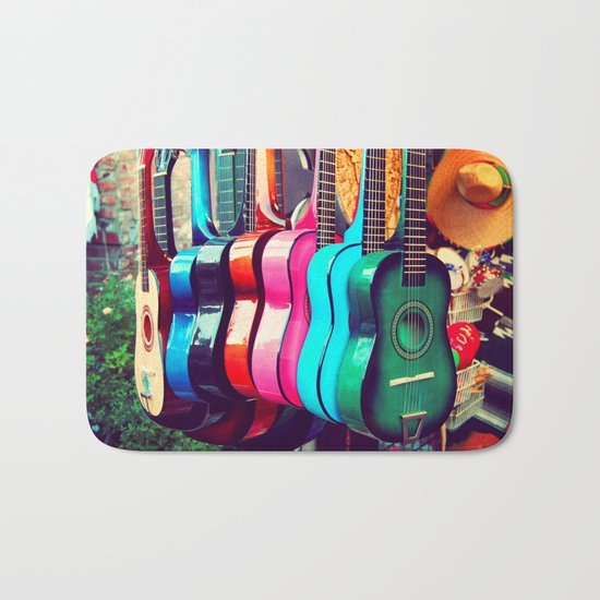 las guitarras. spanish guitars, Los Angeles photograph Bath Mat