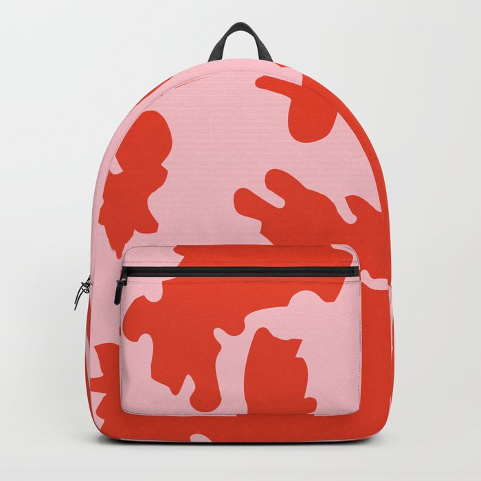Bold Pink + Red Animal Print Spots Backpack