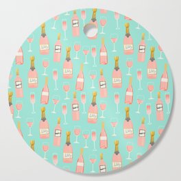 Rose champagne wine food fight apparel and gifts Cutting Board