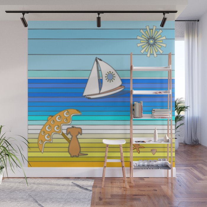 Summertime And The Living Is Easy Wall Mural By Barefootartonline