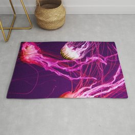 Floating Jellyfishes 4 Area & Throw Rug