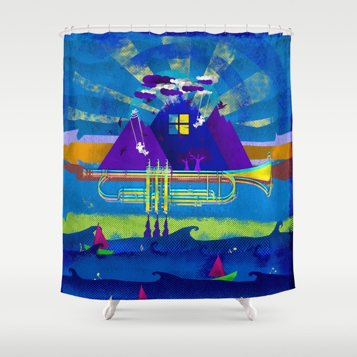 Kind of Blue Shower Curtain