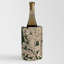 Madrid City Map of Spain - Vintage Wine Chiller