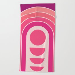 Retro Geometric Rising Arch Design 623 Beach Towel