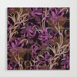 Purple Tropical Carnation Wood Wall Art